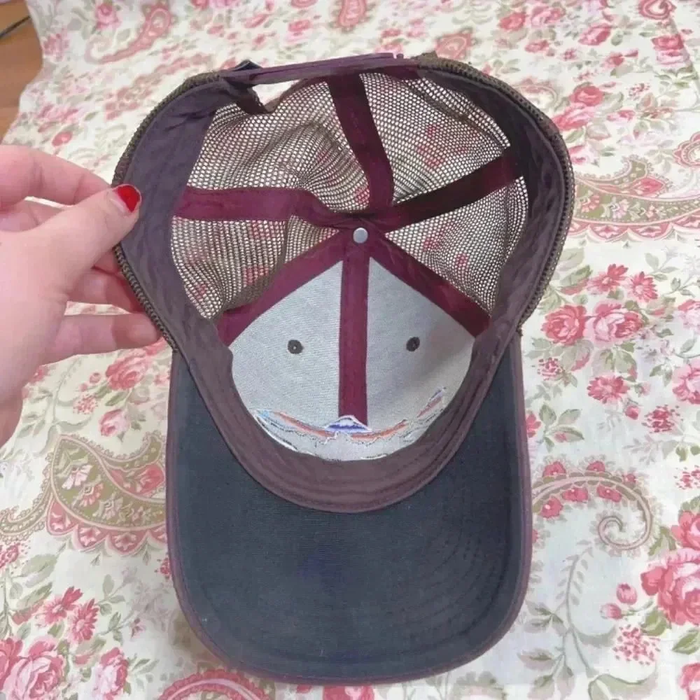 Patagonia Brown Trout Mountains Snapback Cap Fish Logo